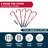 16" Christmas Candy Cane Pathway Markers Lights, 12 Warm White Lights