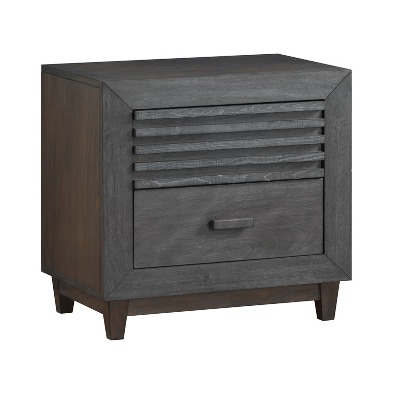 Table de chevet, brun anthracite