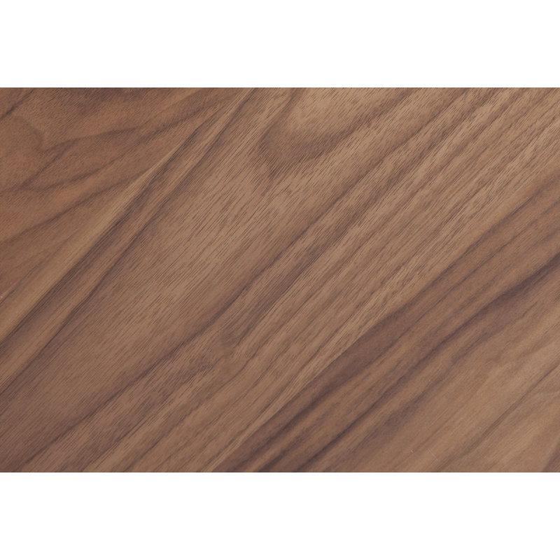 Table basse Campanelli, Plateau noyer / base noire