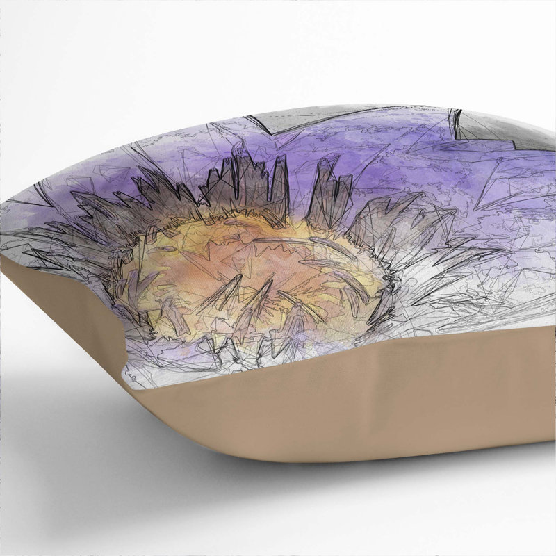 Abstract Square Cushion, 55cm H x 55cm W x 20cm D, Stone
