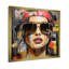 «Red Grunge Woman Collage IV», art mural Pop-1072790025-1072790030