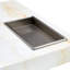 Table basse, 31,4 po x 31,4 po x 12 po, blanc perle, avec effet marbré moderne