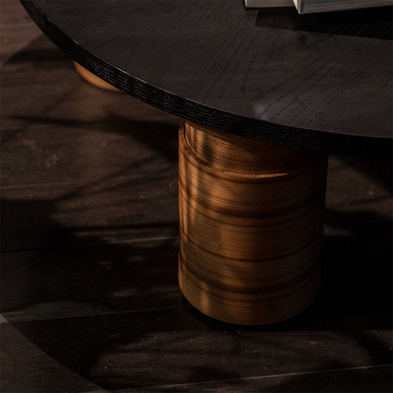 Table basse ronde de style ancien salon, H 13,8 po x L 31,5 po x l 31,5 po