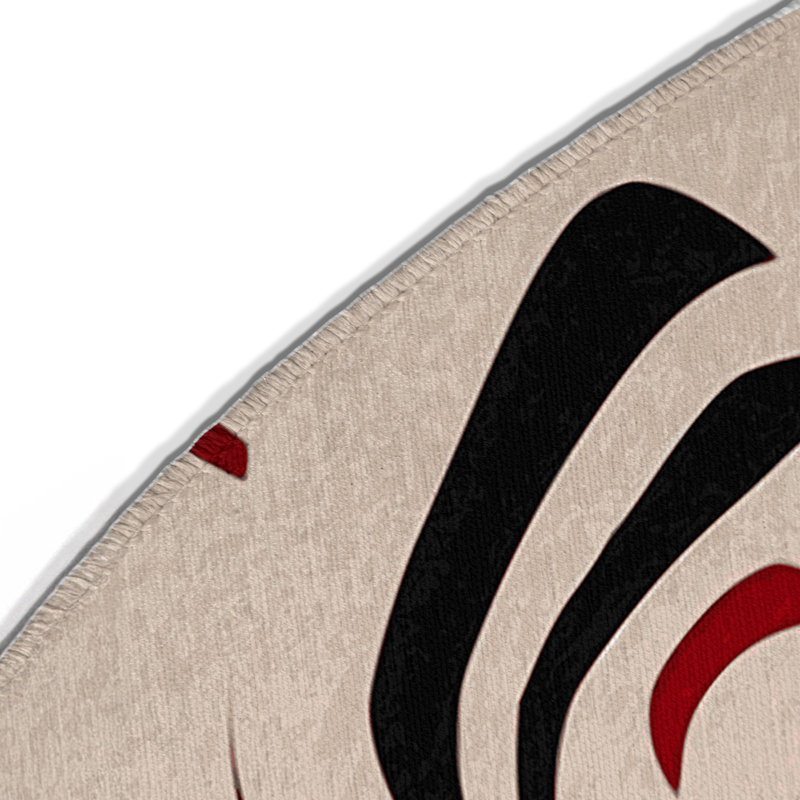 Sinister Whirl Indoor And Outdoor Area Rug, Round 5'