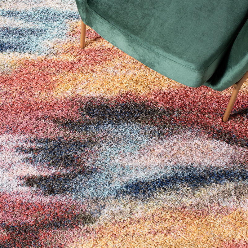 Arax Performance Abstract Rug, Square 5'3"