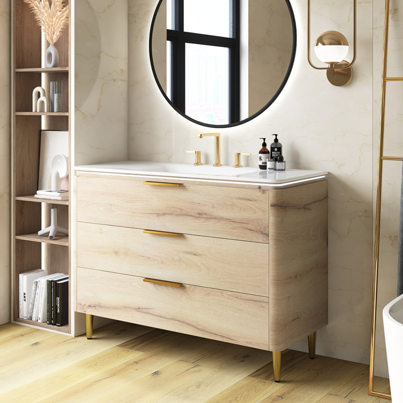 Meuble-lavabo 48 po avec lavabo, 48.03", Naturel