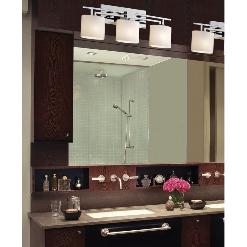 Kip 3 - Light Dimmable Vanity Light, Polished Chrome, Seeded