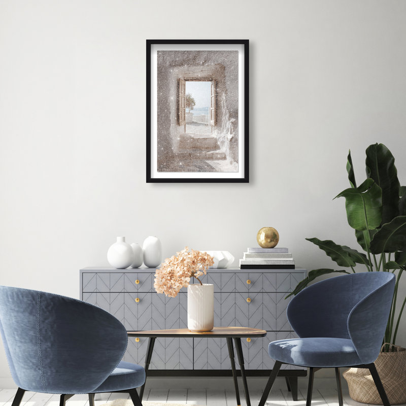 Mortar Meditation Print by Oliver Gal, 46.5"H x 31.5"W, Black Shadowbox