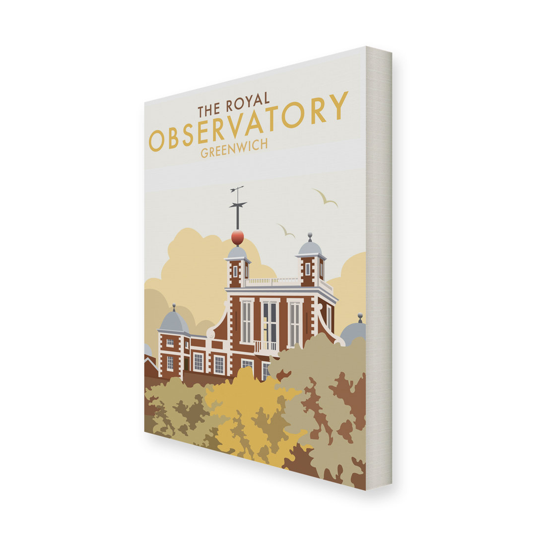 The Royal Observatory, Greenwich by Dave Thompson Vintage Advertisement Wrapped on Canvas