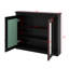 Armoire de salle de bain murale avec miroir et 2 portes-1731950040