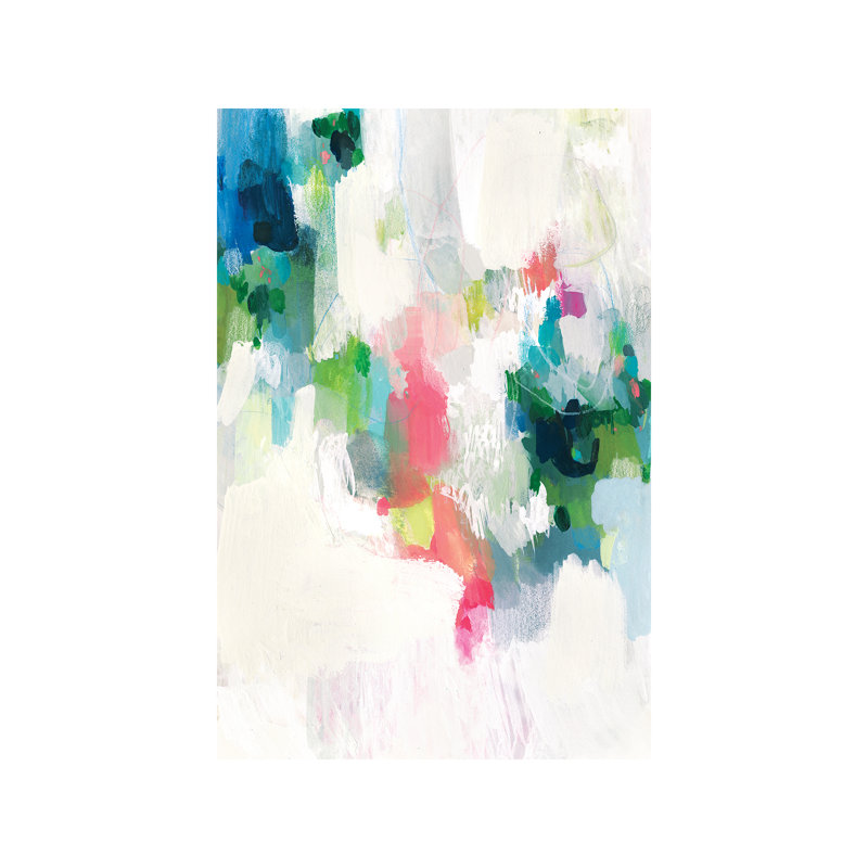 Raspberry & Teal II by Victoria Borges - Wrapped Canvas Giclee Art Print, 101.6 cm H x 66.04 cm W x 3.175 cm D