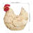 Buff Hen Decor 11" - White
