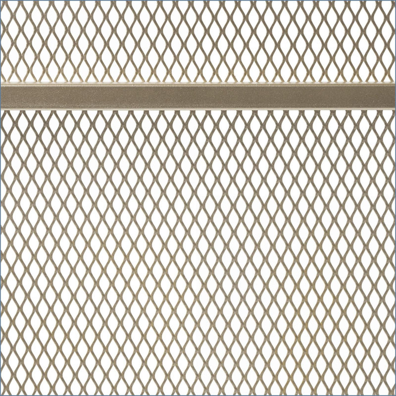 Fireplace Screen | Modern Single Panel Iron | Gold Finish | 31.75” H x 41” W | Gold | Iron, Gold