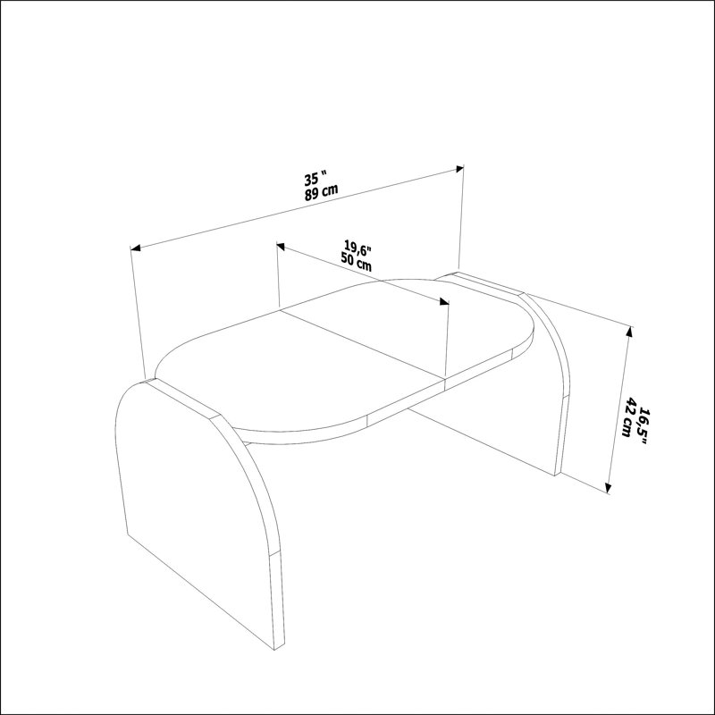 Monde Standard Coffee Table, Walnut