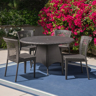 Ziaa Outdoor 5 Piece Dining Set by Winston Porter