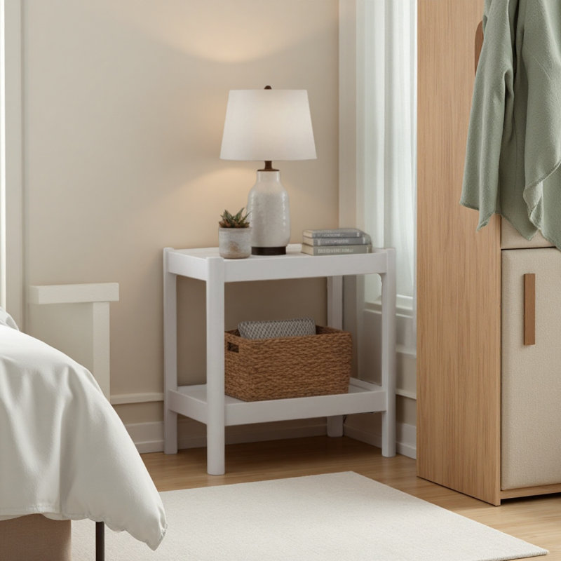 Matte Nightstand, White