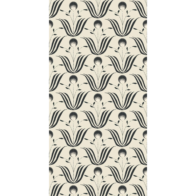 Lady Charlotte Spring Bloom 10' L x 24" W Wallpaper Tile, Blue Ivory, Premium Paper