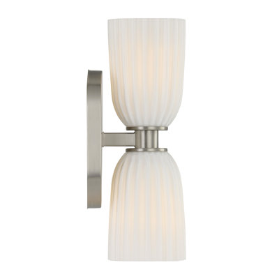 Marvella 2-Light Wall Wall Sconce in Satin Nickel