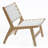 Rubberwood Outdoor Armless Lounge Chair