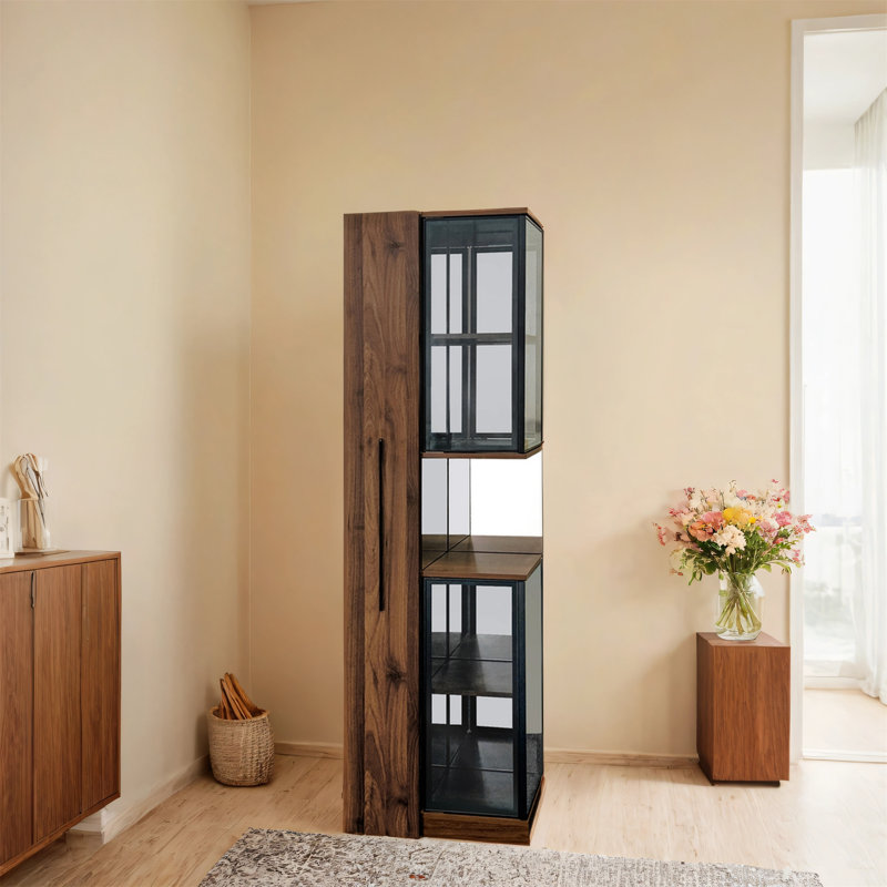 Glass Door Display Cabinet With Lighting