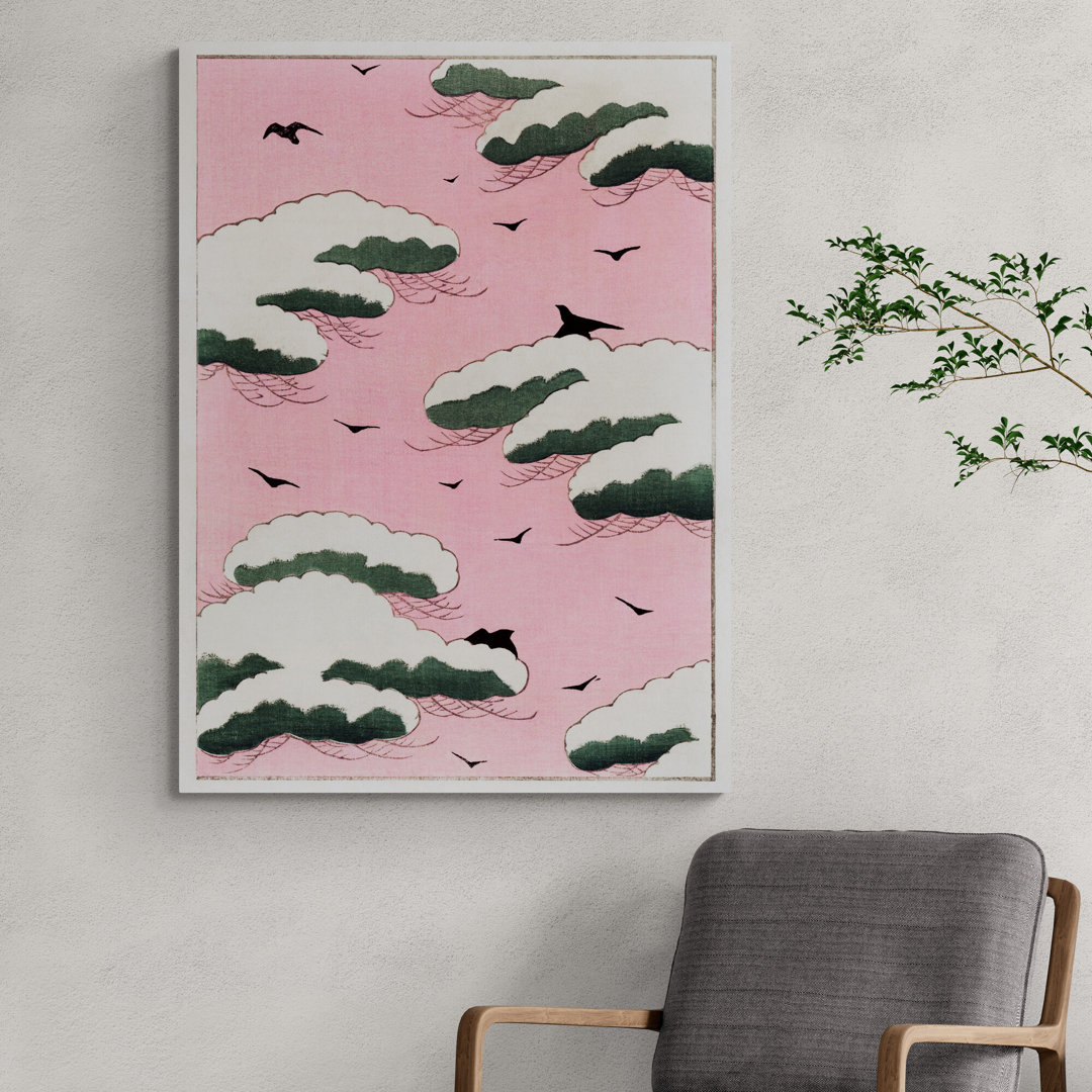 Adale Pink Sky by Bijutsu Sekai - Wrapped Canvas Print