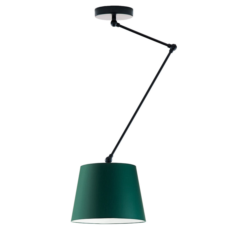 Paun 1 - Light Novelty Chandelier, Green, Matte Black