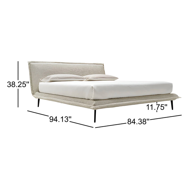 Fluff Fully Upholstered Platform Bed, King