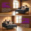 Chaise longue avec accoudoirs à double couche, canapé-lit moelleux en chenille, capacité de poids de 250 lb-129022241