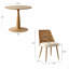Ensemble de table de salle à manger pour 2 personnes avec table ronde de 34,5 po et 2 fauteuils bouclés rembourrés