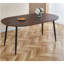 Table extensible, table à manger, table de bureau, table basse, pieds en métal noir, plateau couleur noyer, 100/140 / 180x100x75cm-38264975