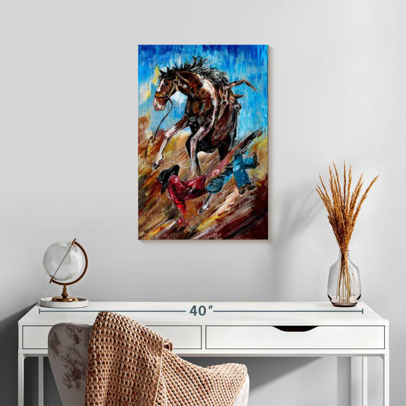 Lelar Fallen Cowboy, 24" H x 16" W