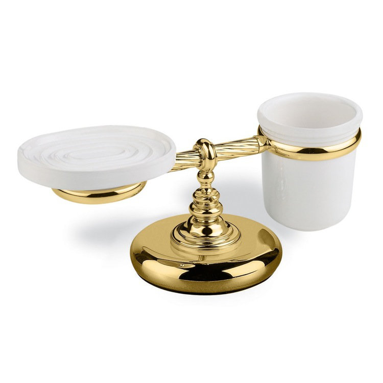 Giunone Bathroom Accessory Set, Gold