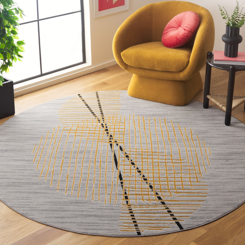 Odyssey Performance Abstract Rug, Round 6'7"