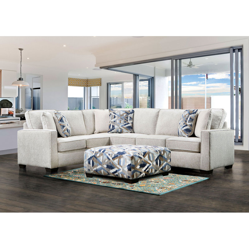 Canapé modulaire l 123,4 po, ivoire