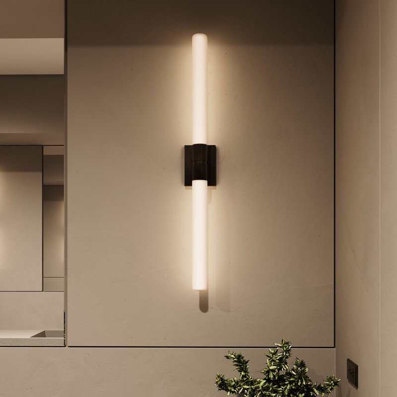 Scepter Dimmable LED Bath Bar, Black Brass, 4000K