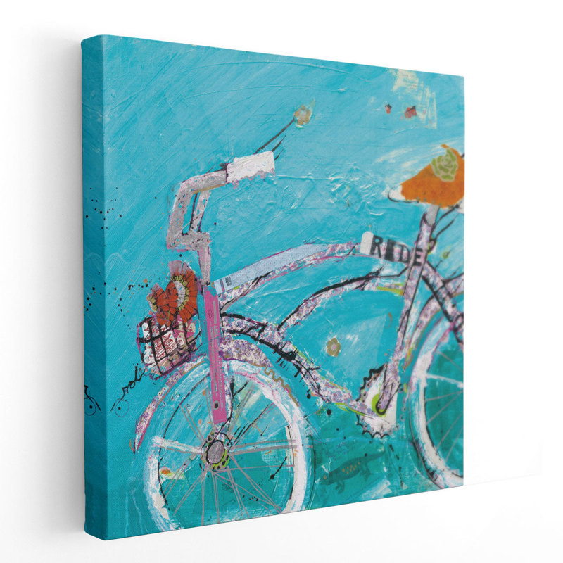 «Ride Blue Pink», reproduction d'art sur toile, H 40 po x l 40 po