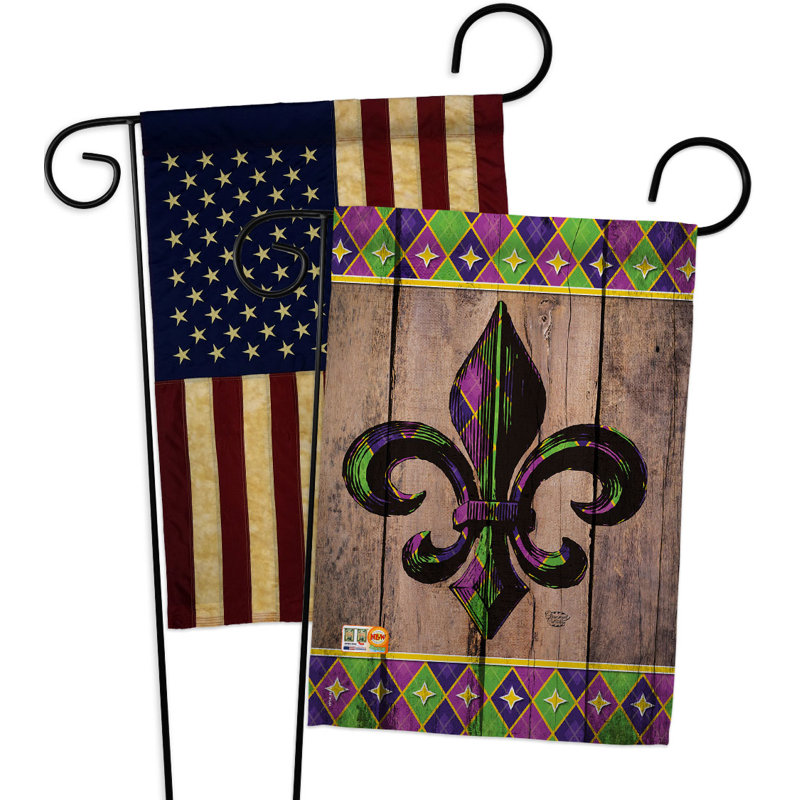 Drapeau de jardin à 2 faces en polyester / mélange de polyester 19 x 13 po