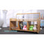 Organisateur de couches mural avec 14 casiers et lumières DEL, armoire de rangement réversible en bois pour chambre de bébé et préscolaire