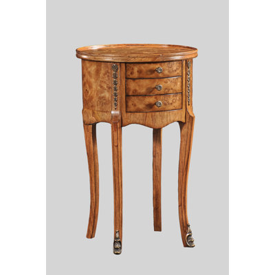 Alaba Solid Wood Block End Table