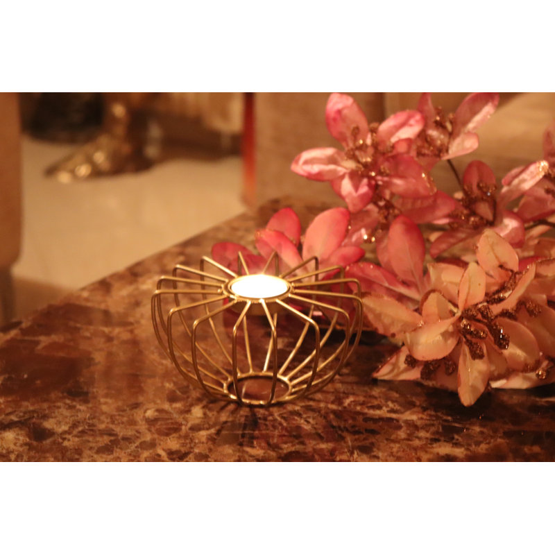 3.9'' H Iron Tabletop Tealight Holder