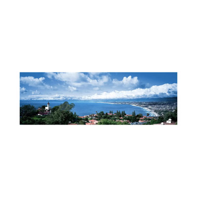 City At The Coast, Palos Verdes Peninsula, Palos Verdes, Los Angeles County, California, USA - Wrapped Canvas Panoramic Print