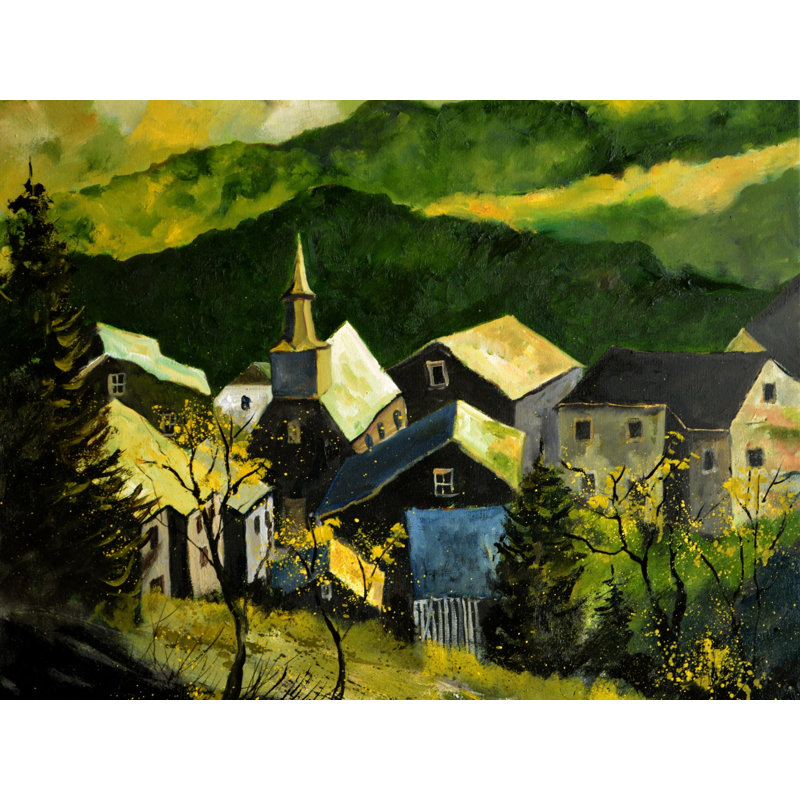 Belgian Village Print by Pol Ledent, 17.25" H x 21.25" W