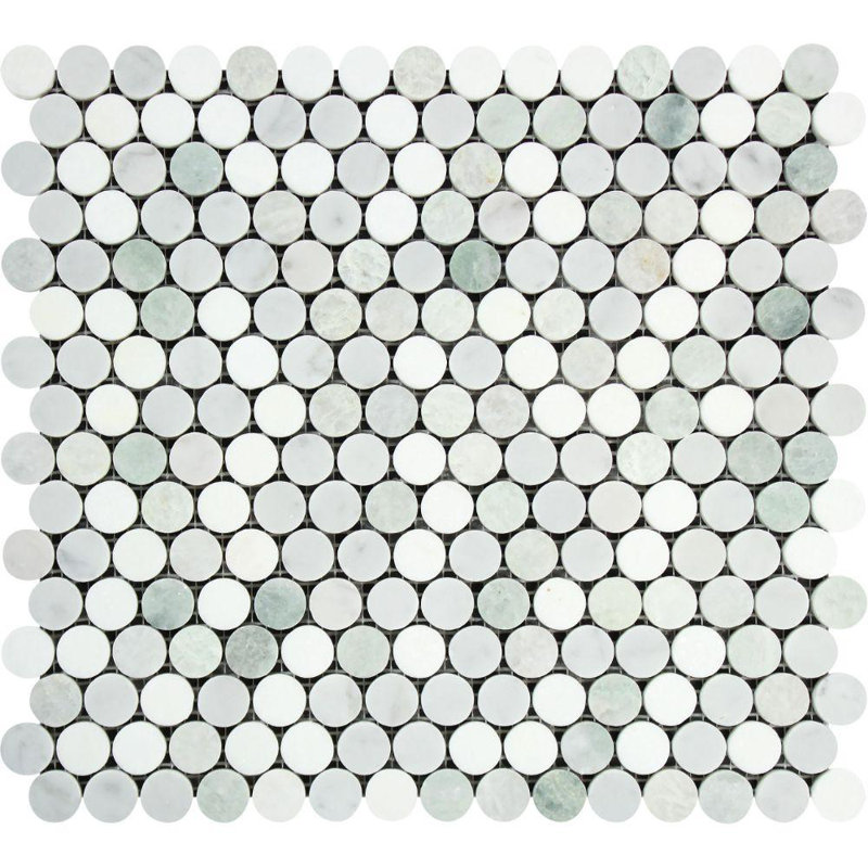 Carreau de marbre rond pour mur et plancher Marble Penny