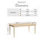 Alto Rectangle White Oak Wooden 4 Seater Dining Table - Elegant Farmhouse Style