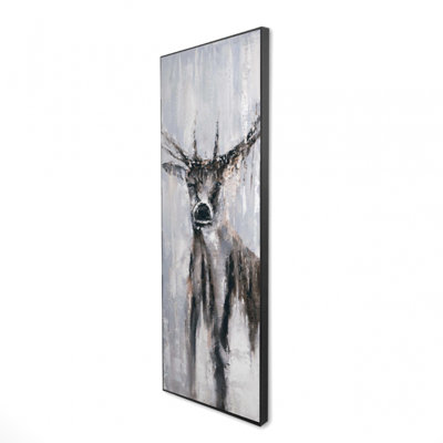 Toile encadrée «Winter Winter Deer» | Décoration de chambre à coucher