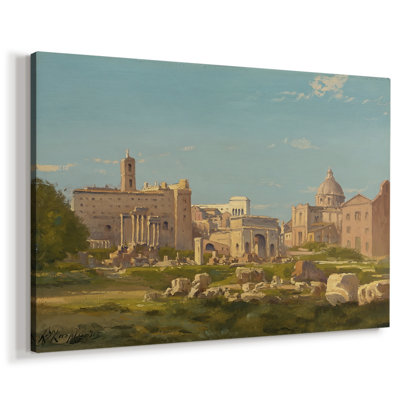 Vue du Forum romain-Henri Harpignies-Toile tendue avec châssis-c. Fin du 19e siècle