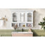 Armoire de salle de bain murale, armoire de rangement avec 3 tablettes réglables et 3 compartiments ouverts