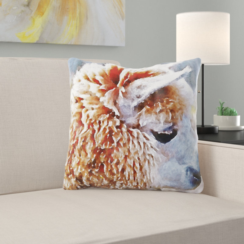 Housse et insert de coussin carré en alpaga Bilyeu, Microsuède, Intérieur