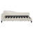 Twin Size L-Shaped Linen Daybed, With Solid Wood Legs-361574710-361574705