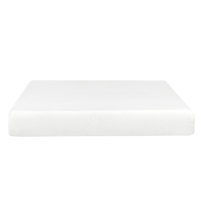 8 po Matelas en mousse viscoélastique imprégnée de gel, double housse avec aloès, hauteur de 6 po pour le soutien et le confort, soulagement de la chaleur de 2 po, cadres de lit adaptés, sommier souple dans une boîte, housse blanche, paisible